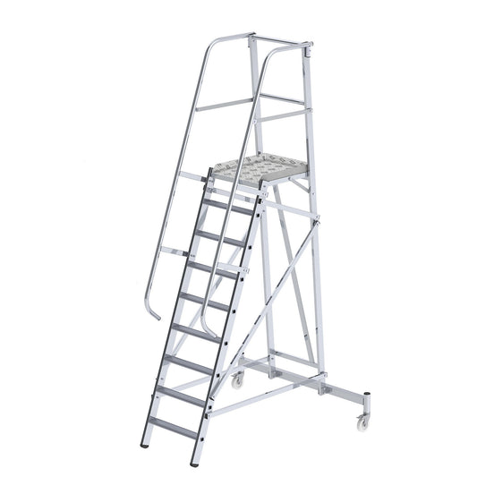 Aluminium folding safety steps, mobile, 9 steps.
