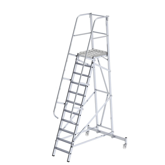 Aluminium folding safety steps, mobile, 11 steps.