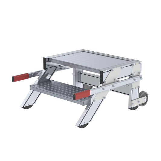 Stair platform, step width 600 mm, max. load 200 kg, 2 steps.