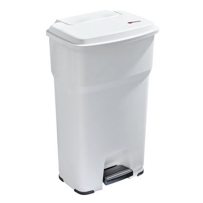 HERA pedal bin, capacity 85 l, WxHxD 490 x 790 x 390 mm, white.