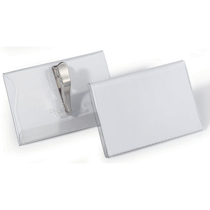 Name badges with crocodile clip, HxW 54 x 90 mm, pack of 75.