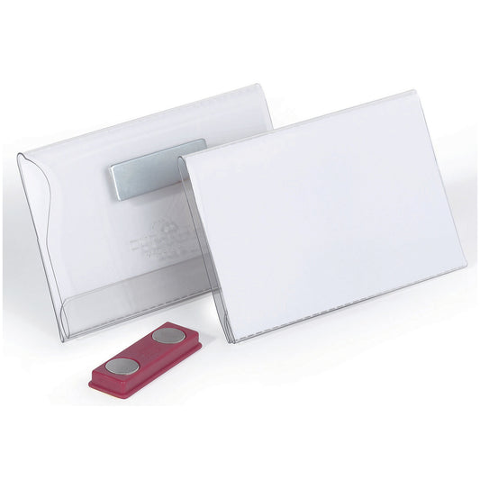 Name badge with hard foil magnet, HxW 54 x 90 mm, pack of 25.