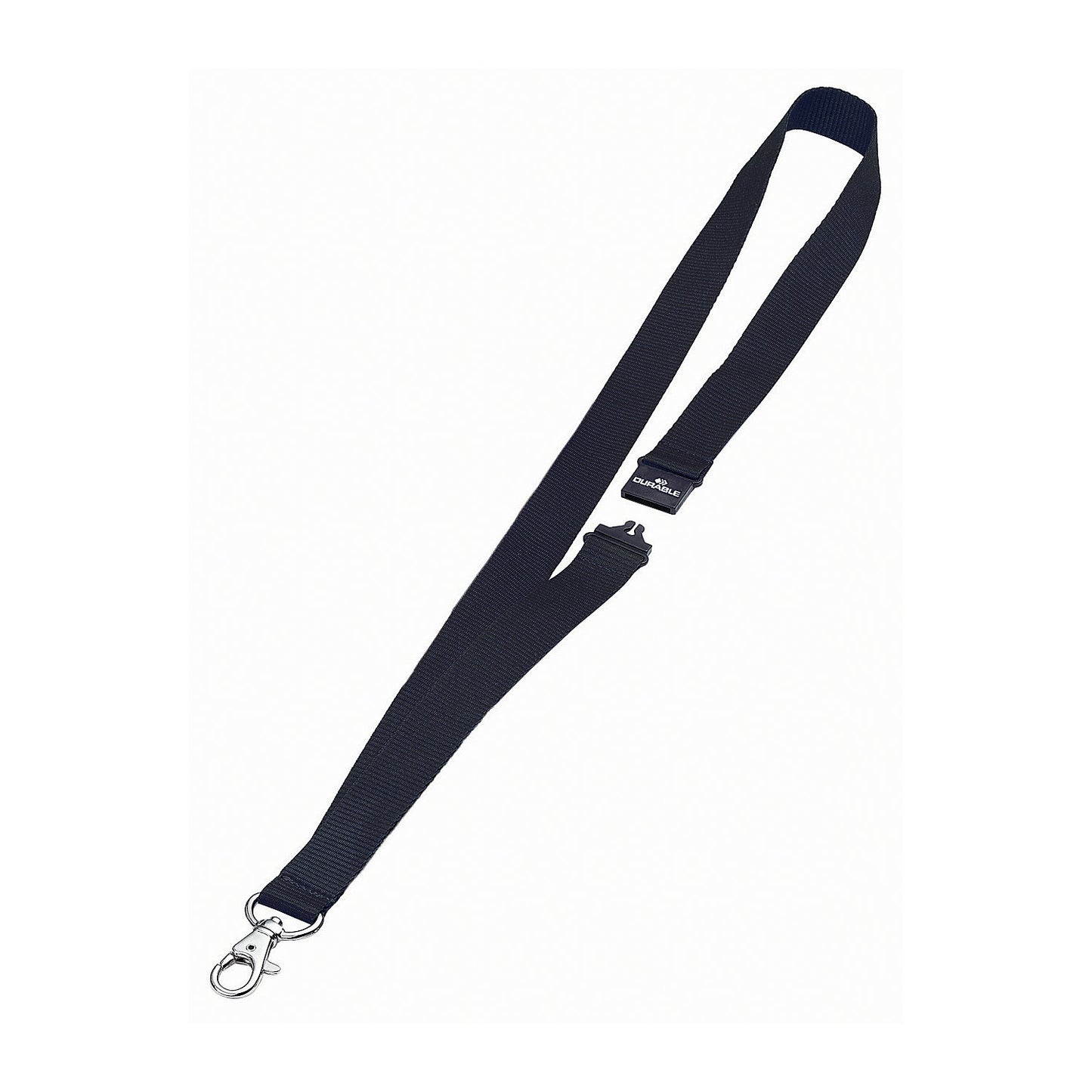 Fabric straps with snap hook, safety clasp, pack of 50, black.