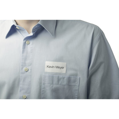 Name badges, self adhesive, acetate rayon, white, HxW 40 x 75 mm, pack of 480.