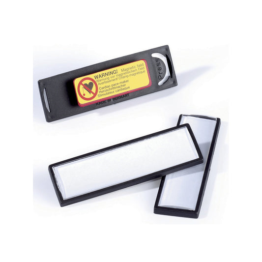 CLIP CARD with magnet, HxW 17 x 67 mm, black, pack of 25.
