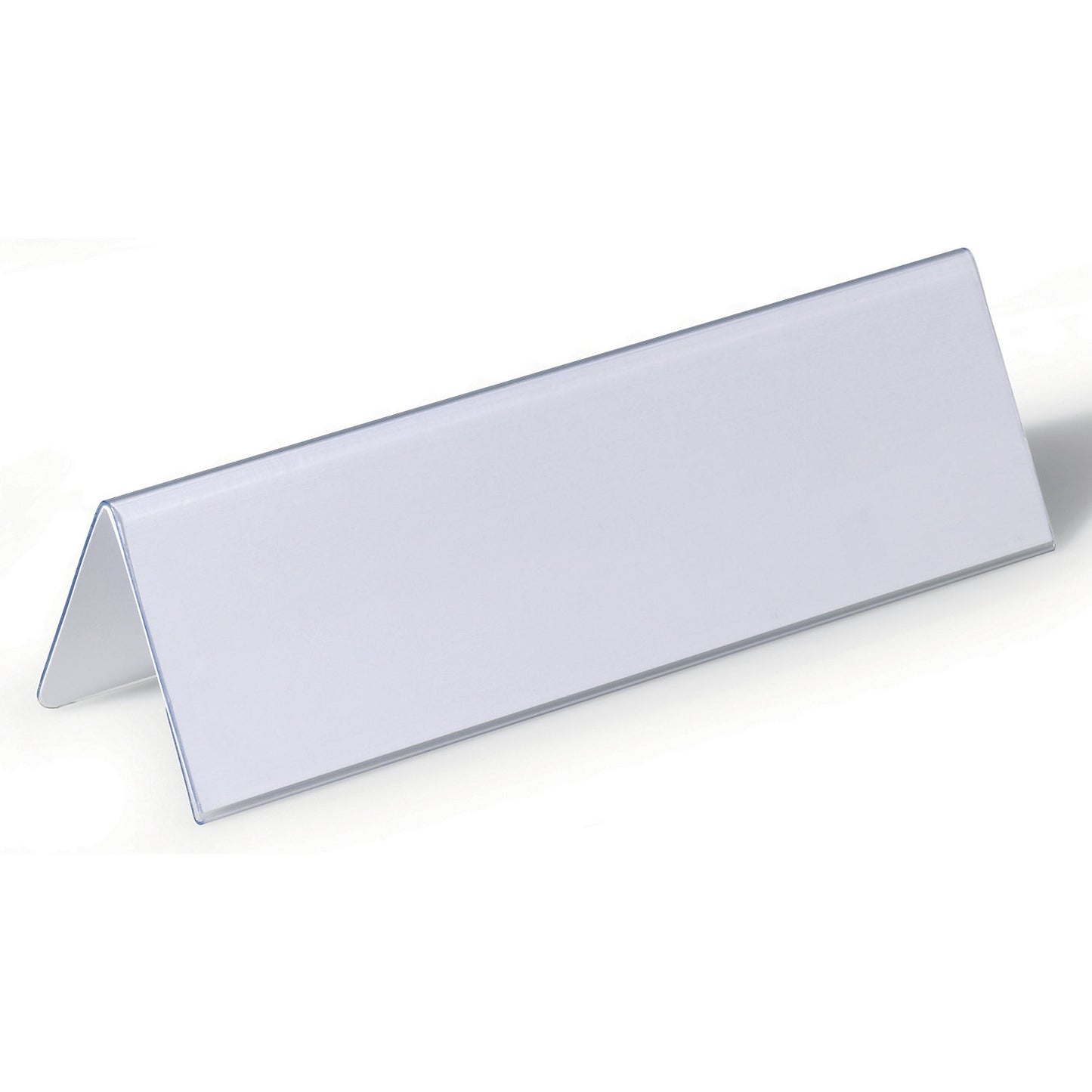 Table place name holder made of hard foil, inverted V-shape, HxW 61/122 x 210 mm, pack of 50.