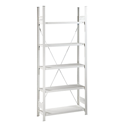 Hygienic boltless shelving unit, shelf unit height 2350 mm, 5 shelves, WxD 975 x 685 mm, extension shelf unit.
