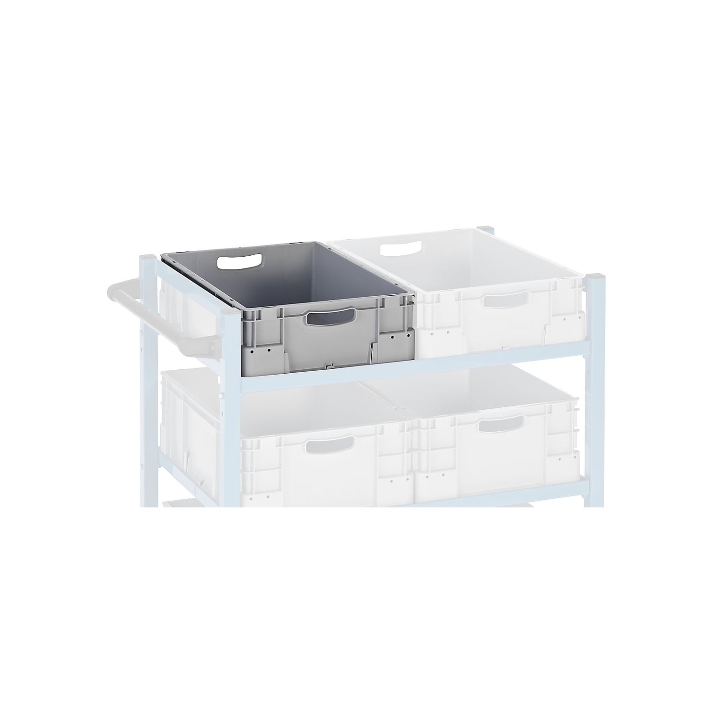 Industrial container made of polypropylene, stacking load 400 kg, LxWxH 600 x 400 x 180 mm, pack of 5.