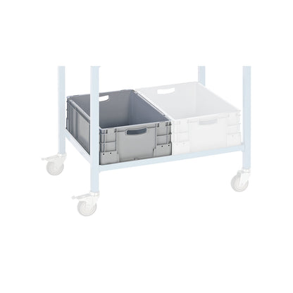 Industrial container made of polypropylene, stacking load 400 kg, LxWxH 600 x 400 x 220 mm, pack of 4.
