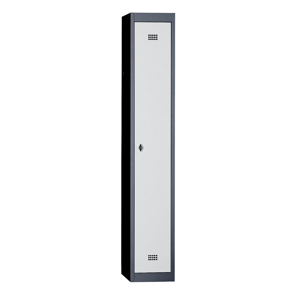 Hamburg locker, 1 compartment, width 300 mm, standard unit, charcoal / light grey.