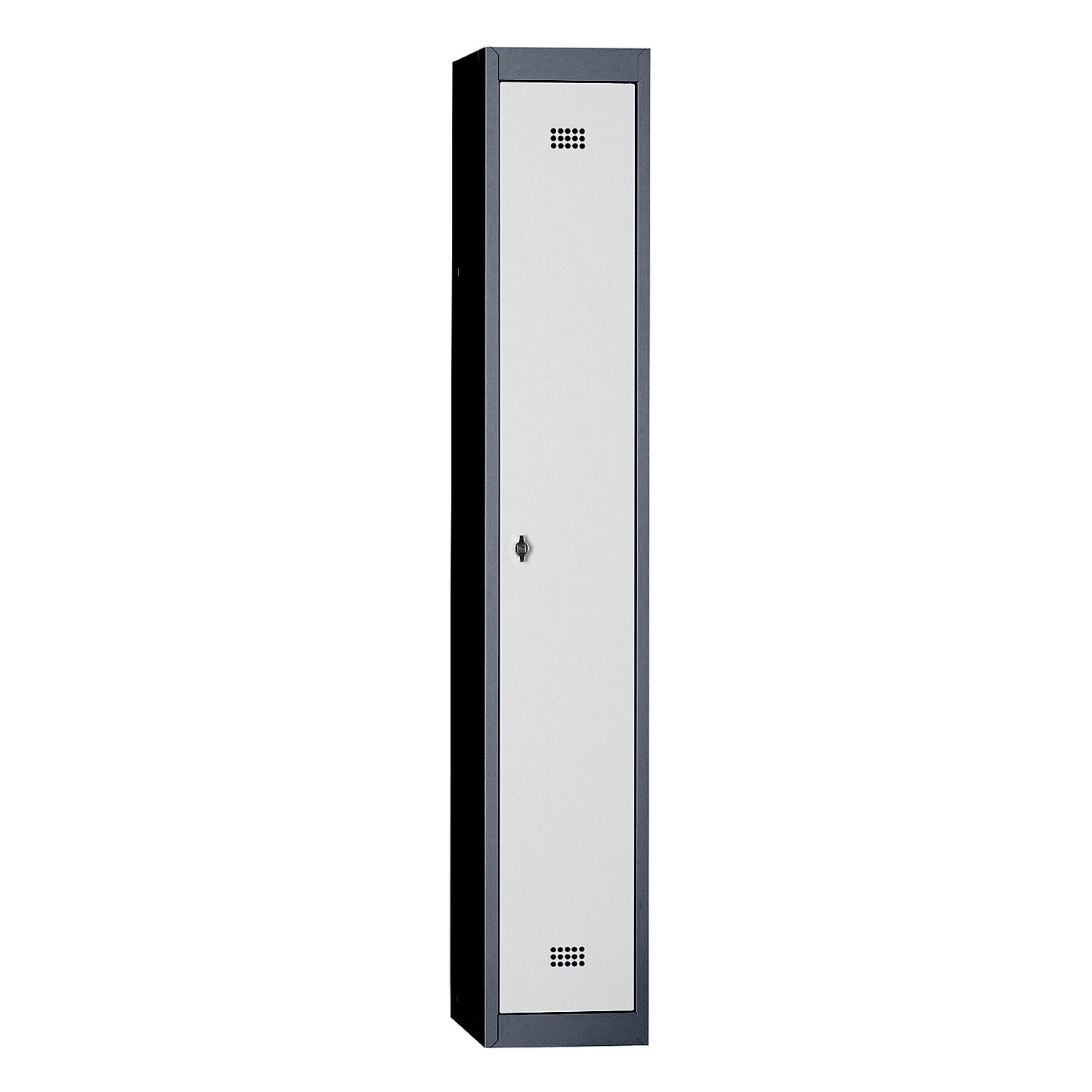 Hamburg locker, 1 compartment, width 300 mm, standard unit, charcoal / light grey.