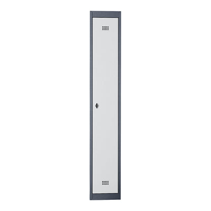 Hamburg locker, 1 compartment, width 300 mm, extension unit, charcoal / light grey.