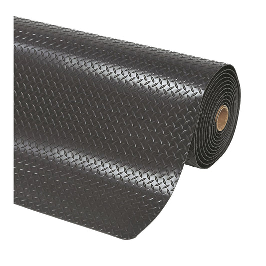 Cushion Trax® anti-fatigue matting, per metre, PVC, black, width 1520 mm.