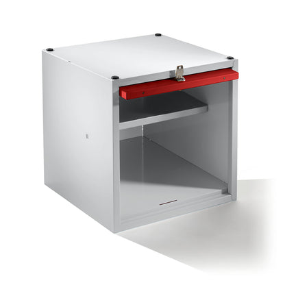 Köln individual locker, extendable, HxWxD 500 x 500 x 500 mm, with security cylinder lock, door flame red.
