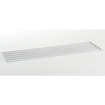 Shoe shelf for eurokraft basic changing room bench, for length 1500 mm, light grey.