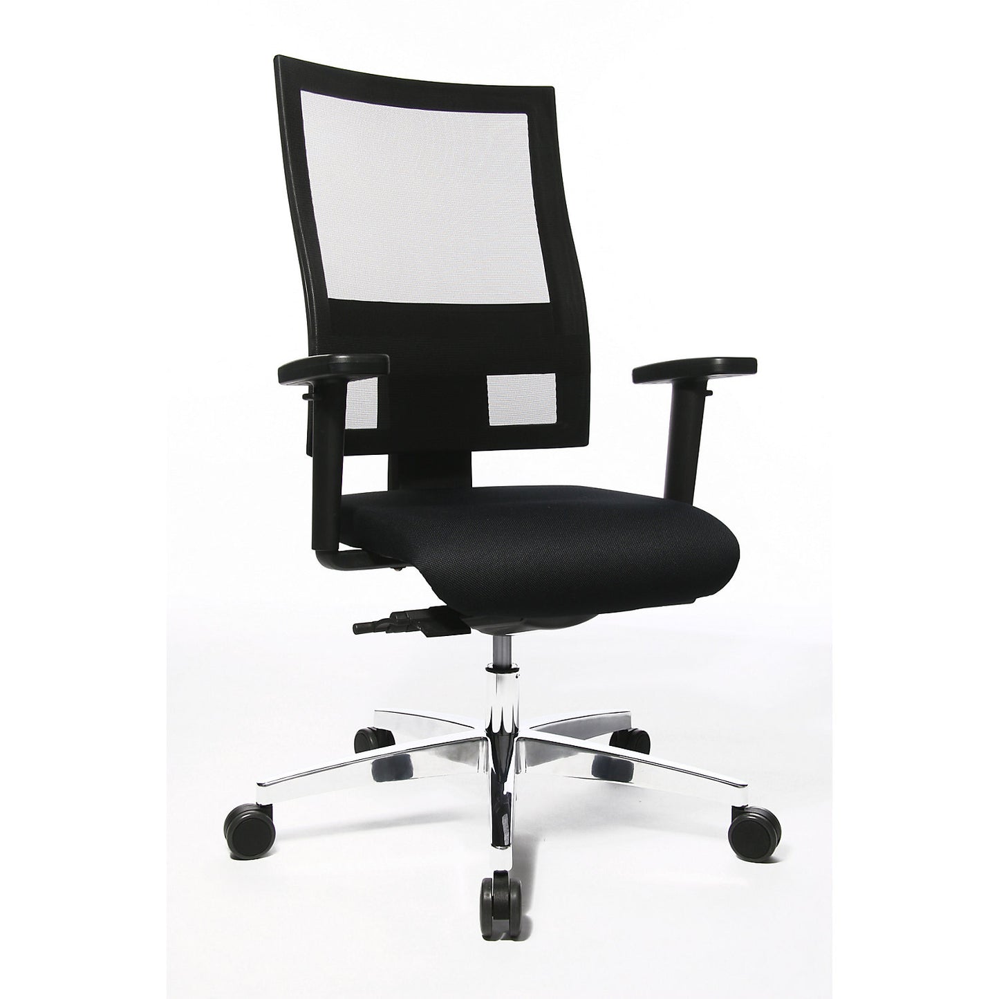 PROFI NET 11 office swivel chair, height adjustable arm rests with soft padding, black.