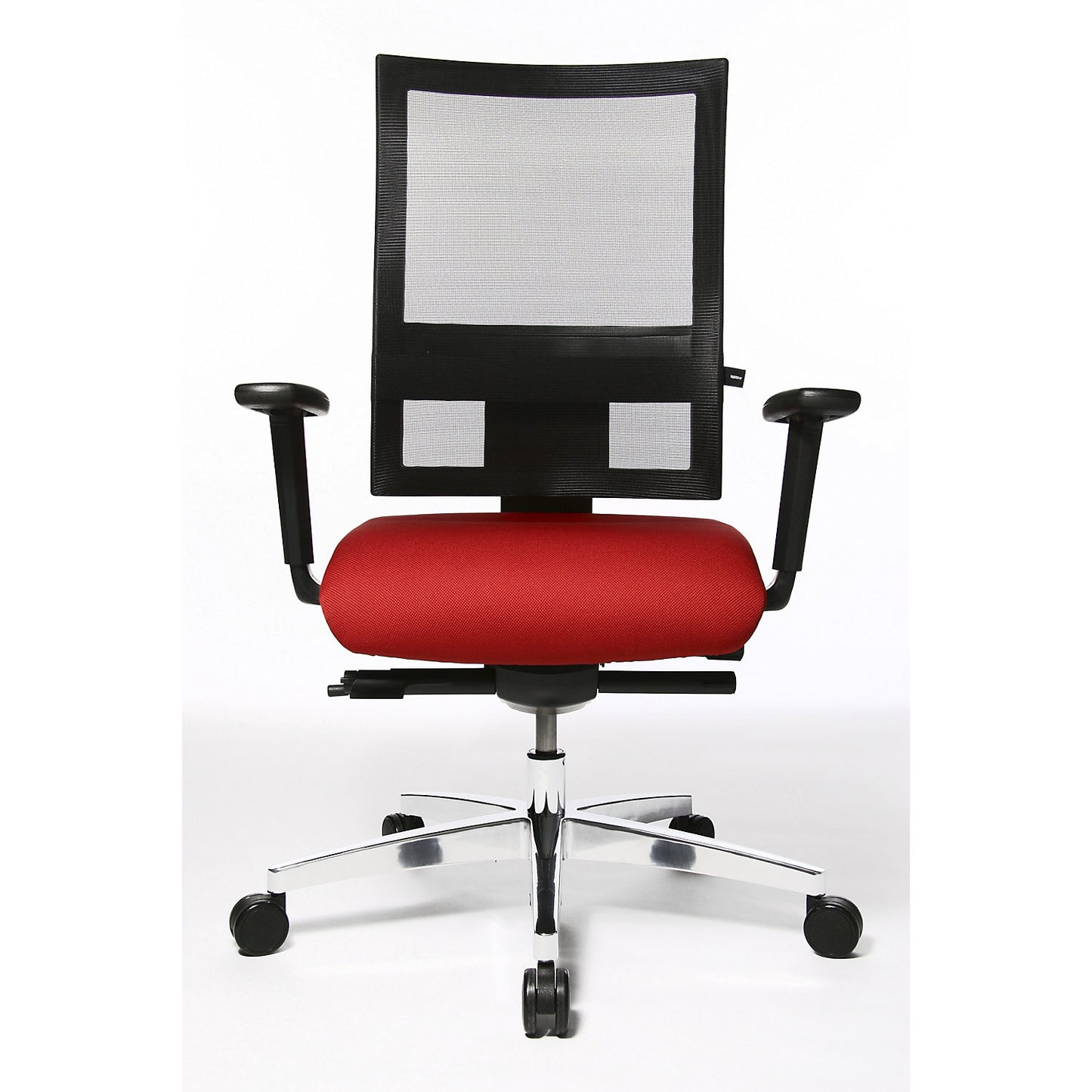 PROFI NET 11 office swivel chair, height adjustable arm rests with soft padding, red.