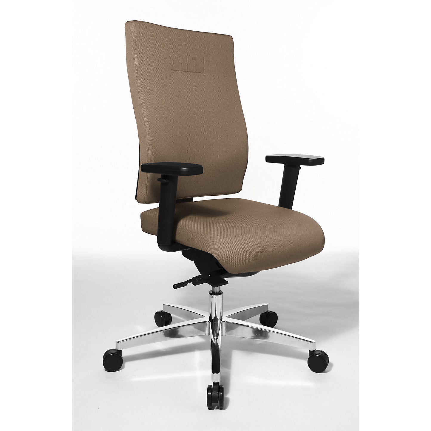 PROFI STAR 15 office swivel chair, ergonomic back rest, light brown.