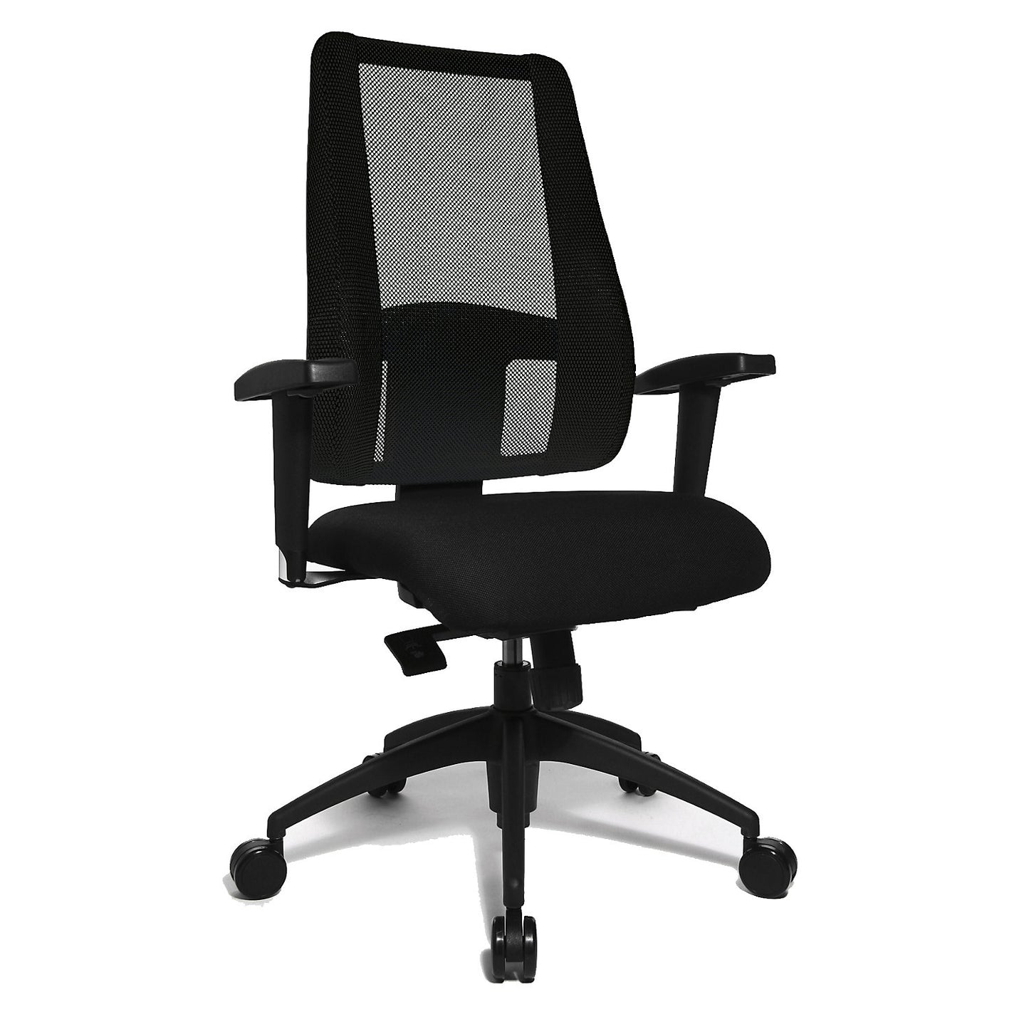 LADY SITNESS DELUXE office swivel chair, flexible with 7 zones, black / black.