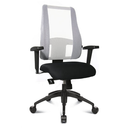 LADY SITNESS DELUXE office swivel chair, flexible with 7 zones, black / green.