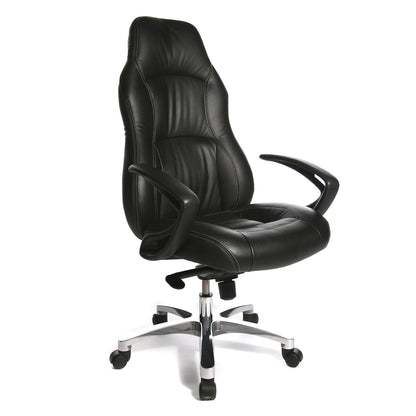 RS1 executive armchair, with kneematic rocker mechanism, black.