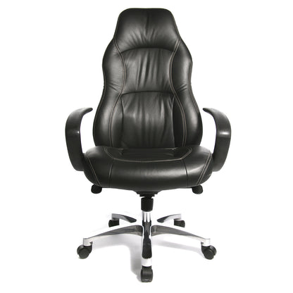 RS1 executive armchair, with kneematic rocker mechanism, black.