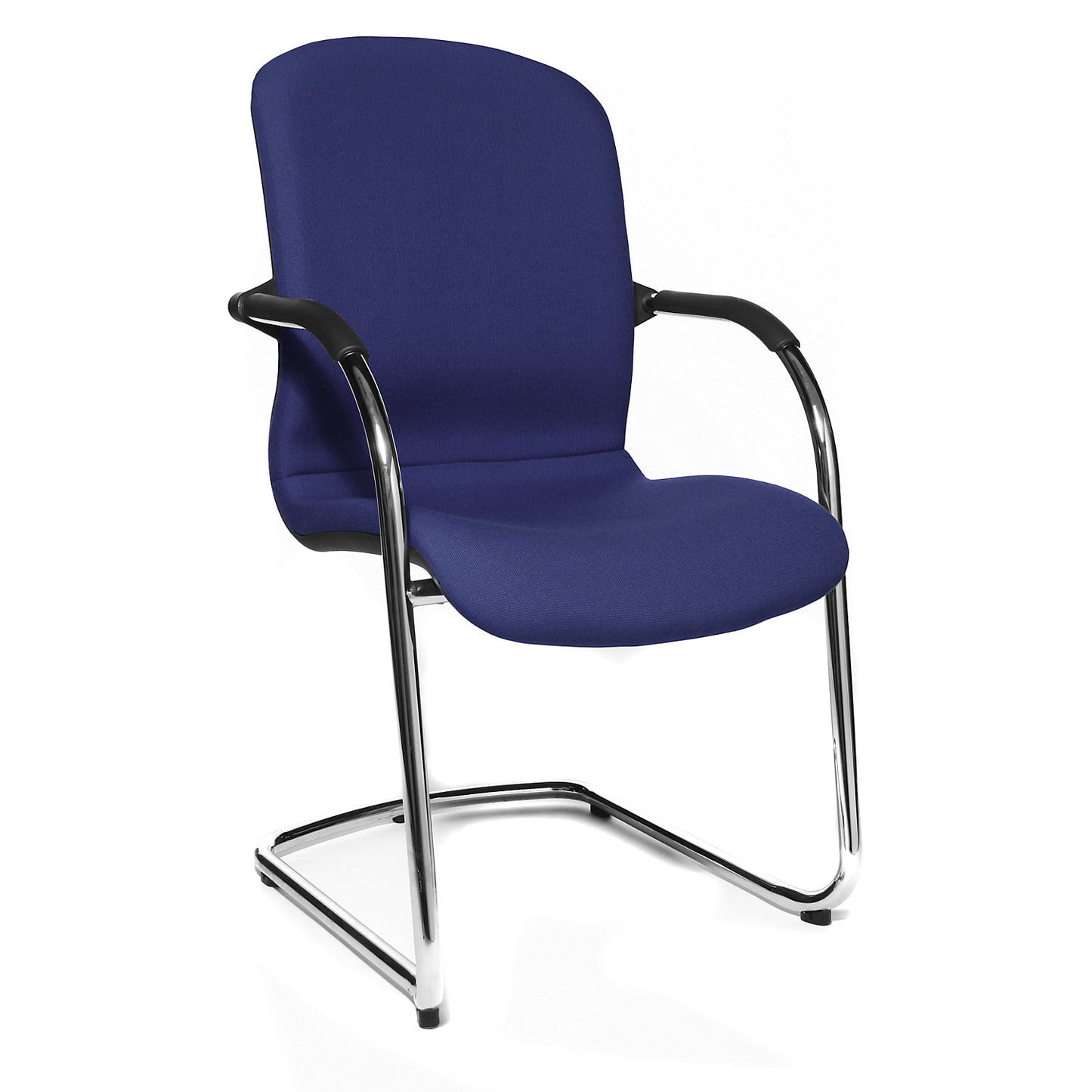 OPEN CHAIR - the designer visitor's chair, cantilever chair, upholstered, pack of 2, royal blue.