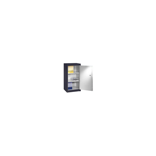 Certos fire protection cupboard, height 1226 mm, DIN 4102 compliant, W 650 mm, black grey/light grey.