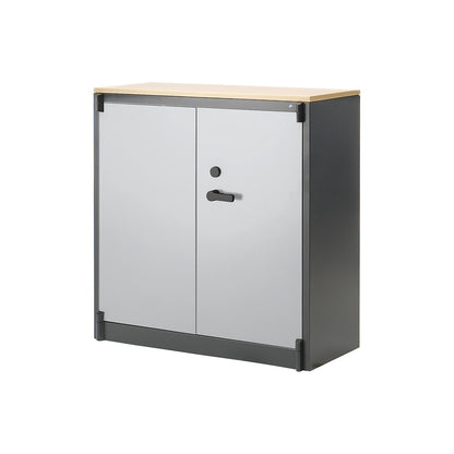 Certos fire protection cupboard, height 1226 mm, DIN 4102 compliant, W 1200 mm, black grey/light grey.