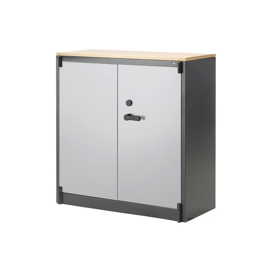 Certos fire protection cupboard, height 1226 mm, DIN 4102 compliant, W 1200 mm, black grey/light grey.