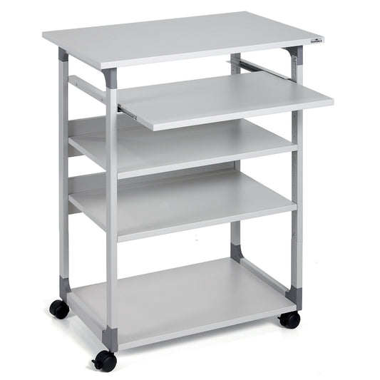 Computer trolley, standing version, light grey.