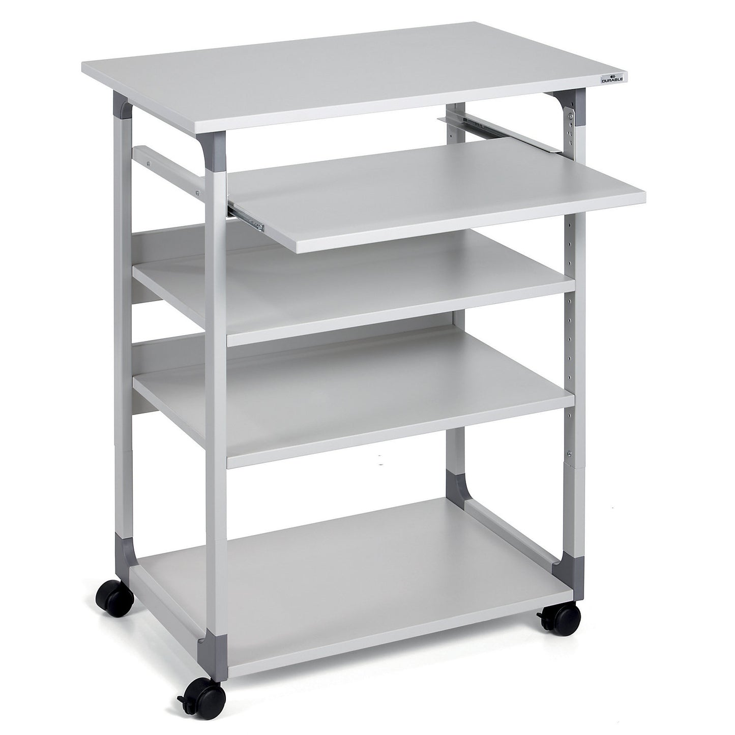 Computer trolley, standing version, light grey.