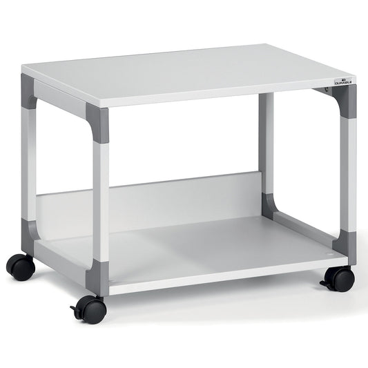 Multifunction / printer trolley, 2 shelves, light grey.