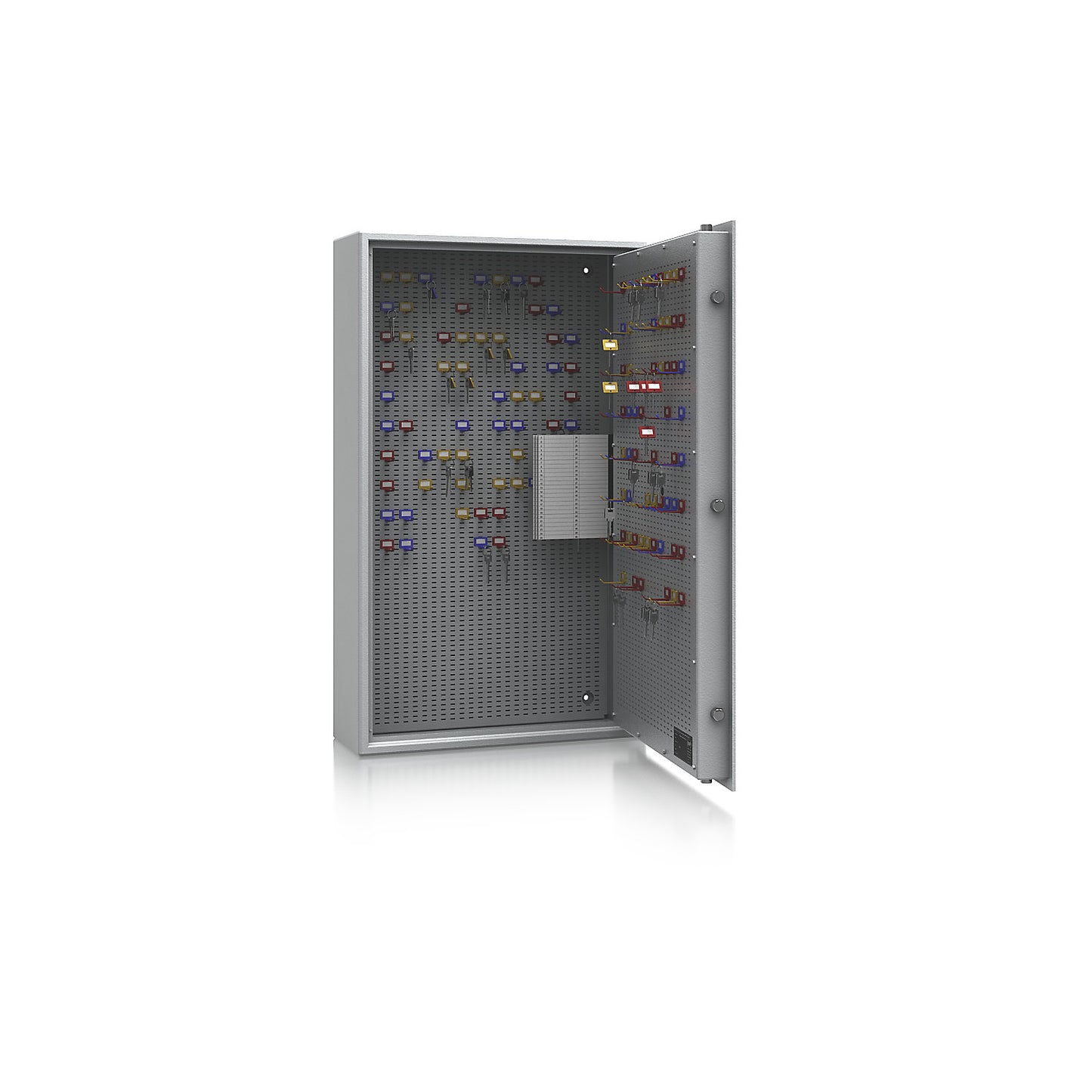 Key safe, security level A and Euro standard S1, light grey, HxWxD 1000 x 600 x 200 mm, for up to 300 hooks.