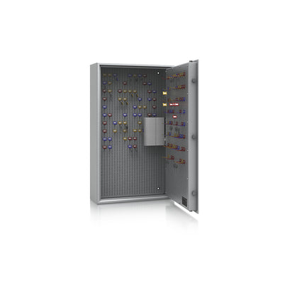 Key safe, security level A and Euro standard S1, light grey, HxWxD 1000 x 600 x 200 mm, for up to 300 hooks.