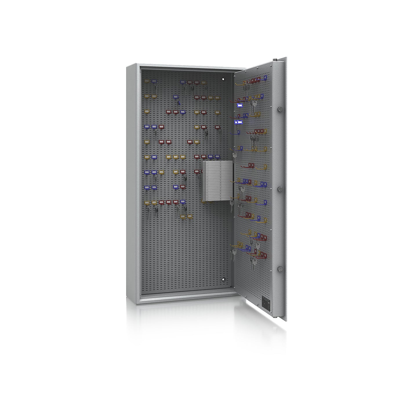 Key safe, security level A and Euro standard S1, light grey, HxWxD 1200 x 600 x 200 mm, for up to 350 hooks.