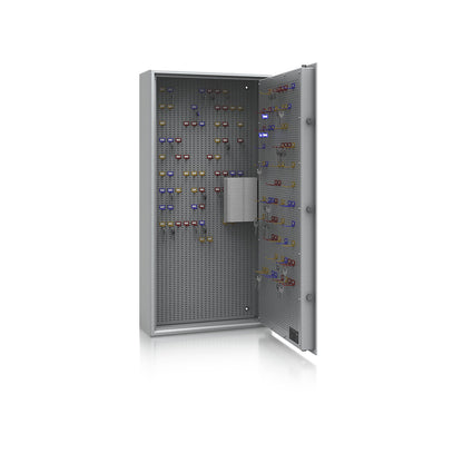 Key safe, security level A and Euro standard S1, light grey, HxWxD 1200 x 600 x 200 mm, for up to 350 hooks.