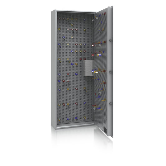 Key safe, security level A and Euro standard S1, light grey, HxWxD 1500 x 600 x 200 mm, for up to 450 hooks.