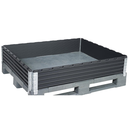 Plastic pallet collar, with 4 hinges, for pallets 1200 x 1000 mm, pack of 2.