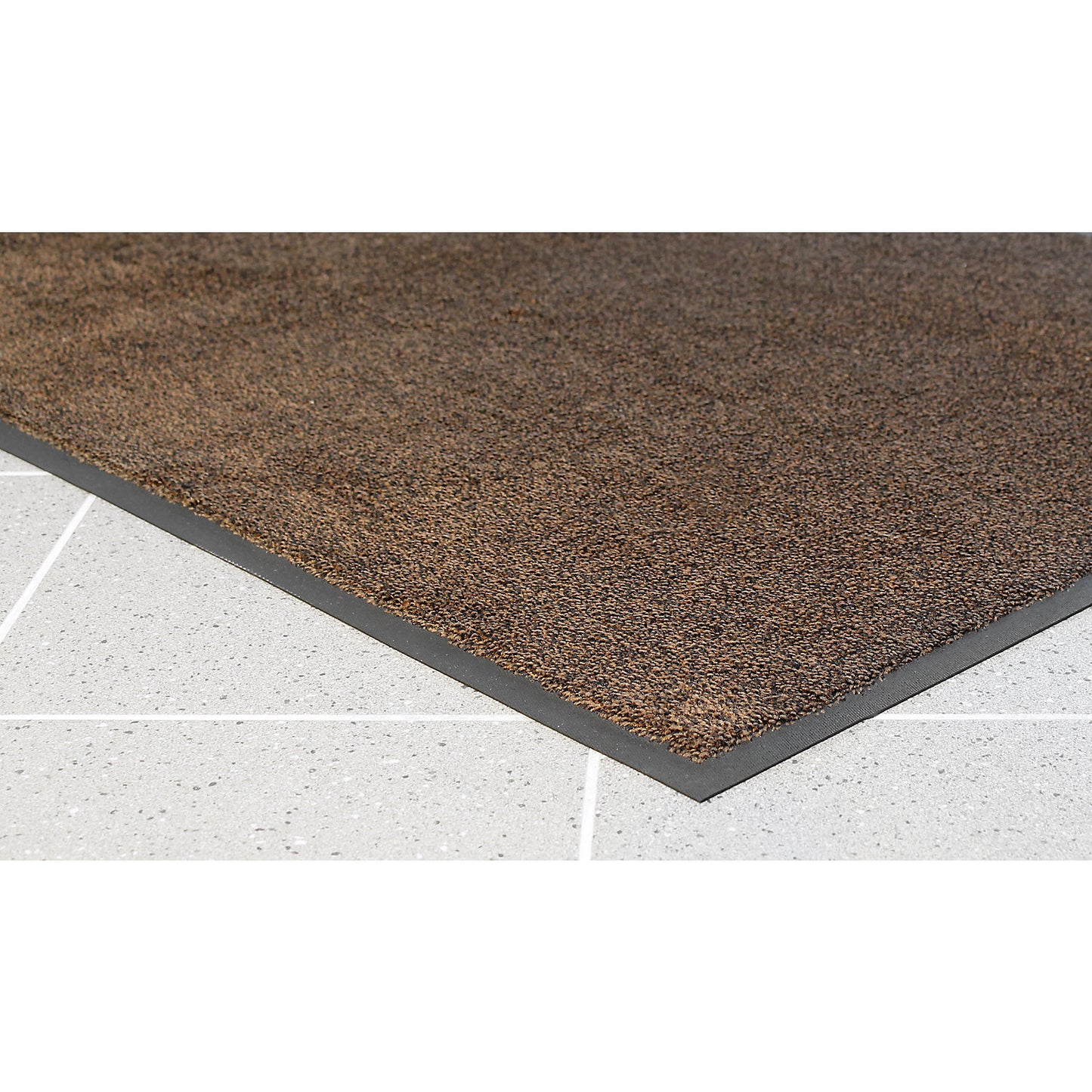 Entrance matting for indoor use, nylon pile, LxW 850 x 600 mm, pack of 2, brown.