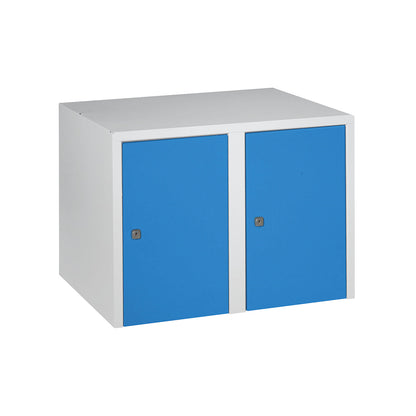 Munich add-on cupboard, 2 compartments, light blue, width 600 mm.