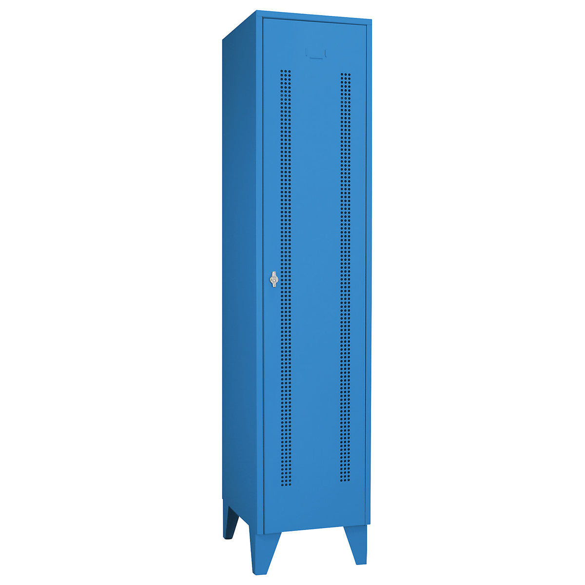 Berlin 1 clothes locker, 1 compartment, light blue, width 400 mm.