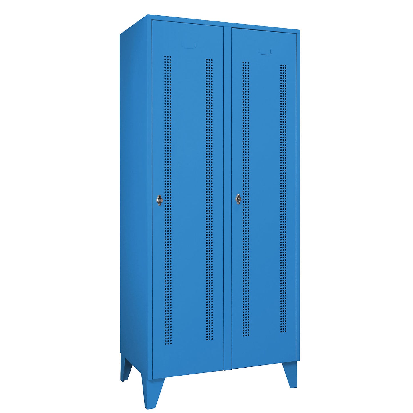 Berlin 1 clothes locker, 2 compartments, light blue, width 800 mm.