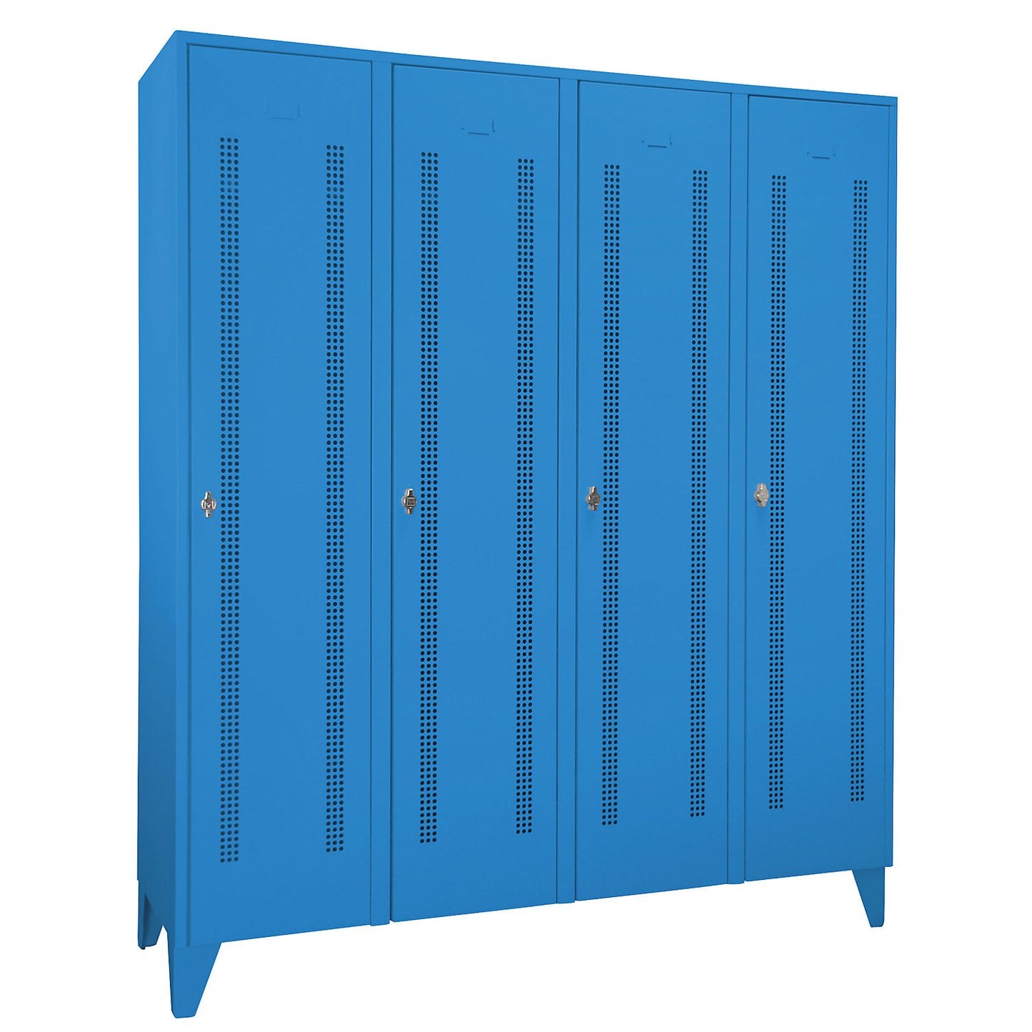 Berlin 1 clothes locker, 4 compartments, light blue, width 1600 mm.