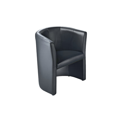 Club armchairs, cover leather/vinyl, black.