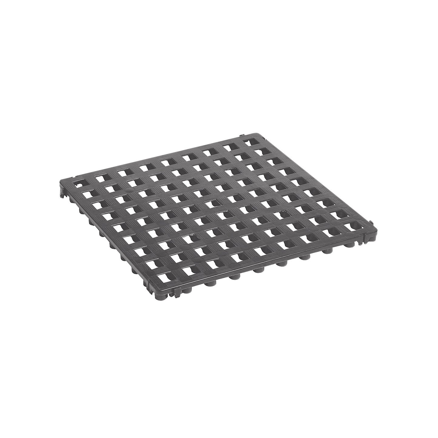 Plastic floor tile, polyethylene, 500 x 500 mm, standard, pack of 20, basalt grey.