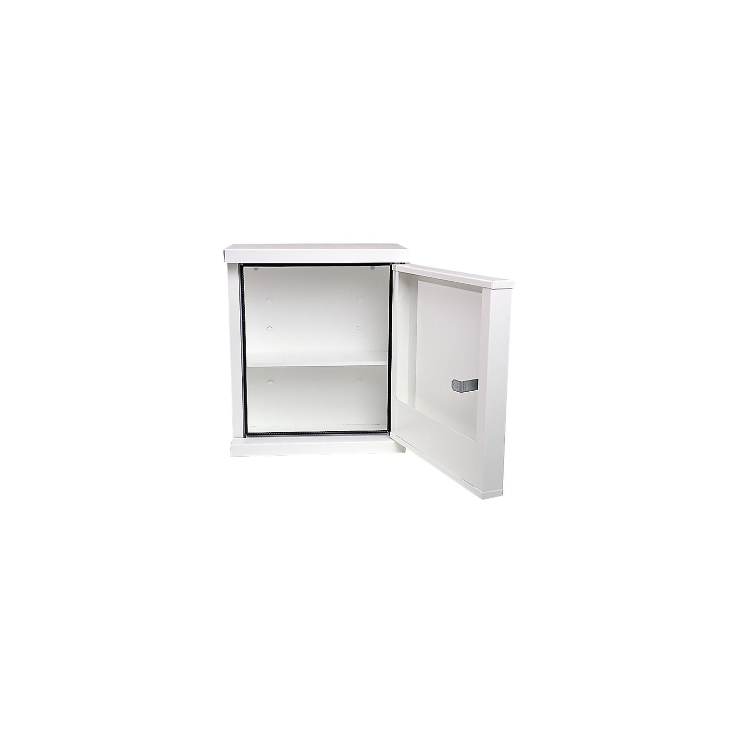 First aid cupboard, DIN 13157, without contents, white, depth 200 mm, HxW 420 x 360 mm.