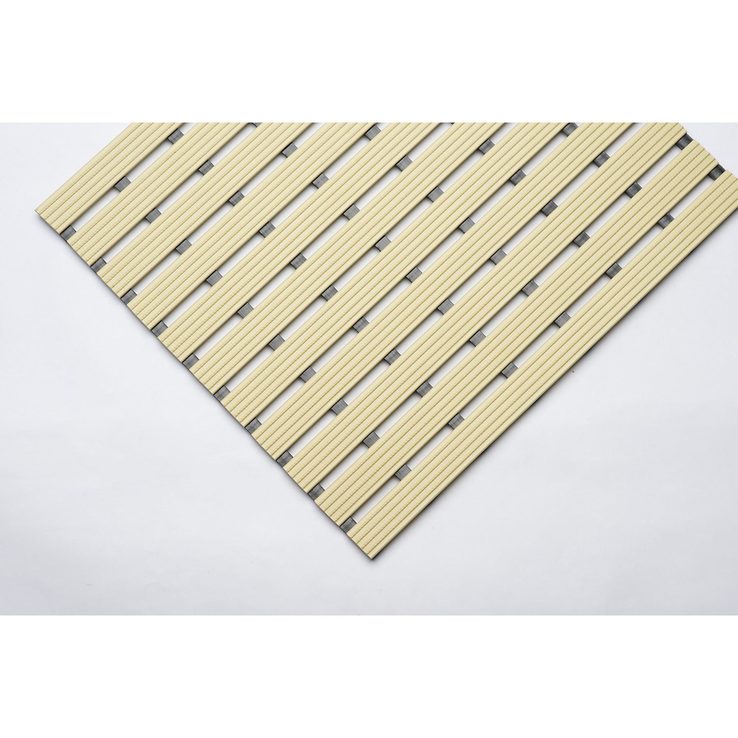 PVC profile matting, per metre, walking surface made of hard PVC, non-slip, width 600 mm, beige.