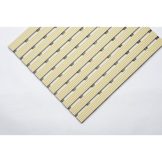 PVC profile matting, per metre, walking surface made of hard PVC, non-slip, width 600 mm, beige.