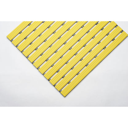 PVC profile matting, per metre, walking surface made of hard PVC, non-slip, width 600 mm, yellow.